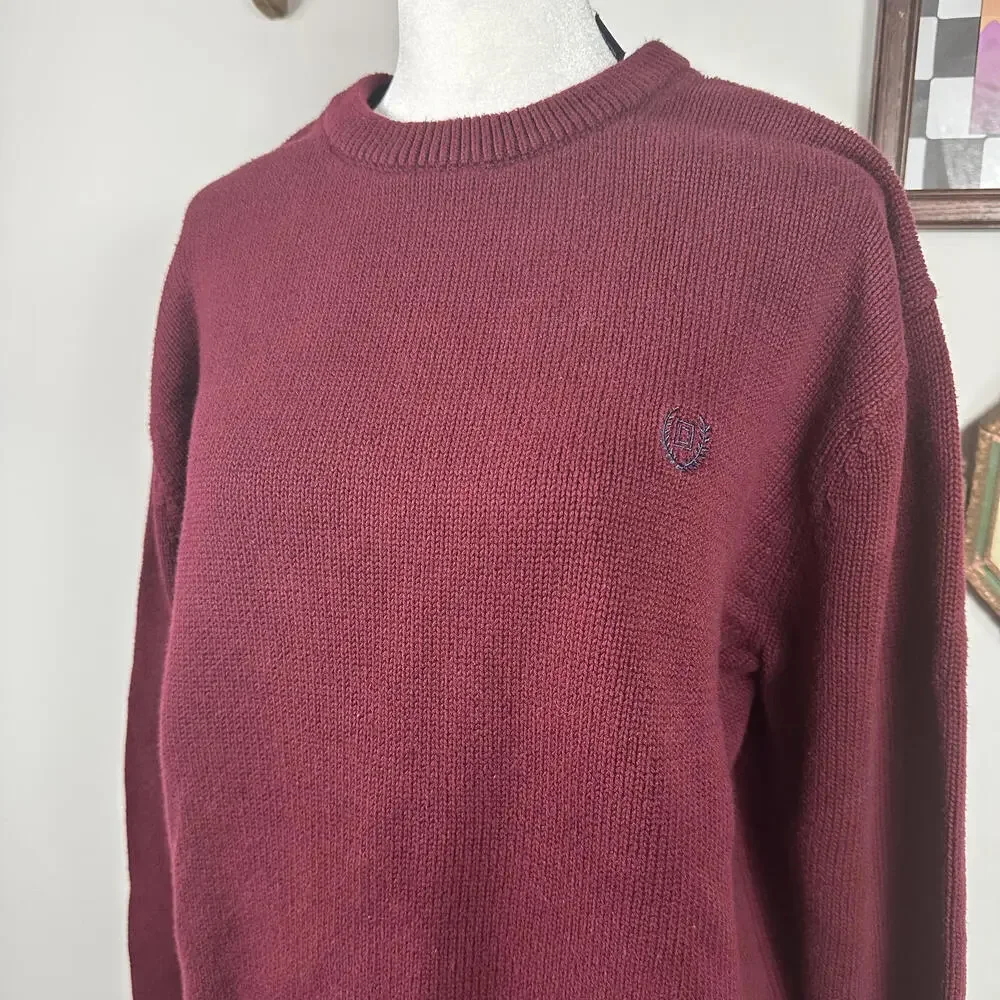Chaps Burgundy Knit Sweater‎